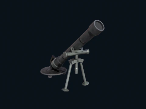 Asset - Army - M252 81mm mortar Low-poly 3D Model