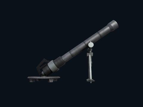 Asset - Army - M252 81mm mortar Low-poly 3D 模型