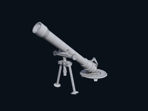 Asset - Army - M252 81mm mortar Low-poly 3D 模型