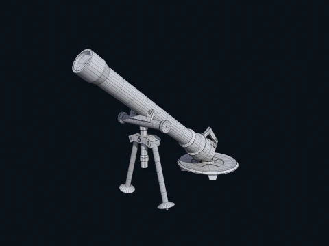 Asset - Army - M252 81mm mortar Low-poly 3D Model