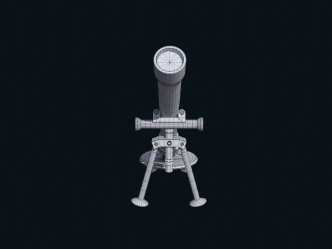 Asset - Army - M252 81mm mortar Low-poly 3D Model