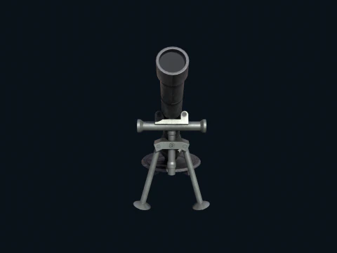 Asset - Army - M252 81mm mortar Low-poly 3D Model