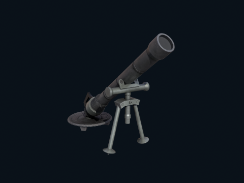 Asset - Army - M252 81mm mortar Low-poly 3D 模型