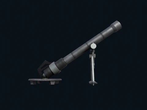 Asset - Army - M252 81mm mortar Low-poly 3D Model