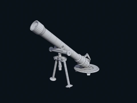 Asset - Army - M252 81mm mortar Low-poly 3D Model