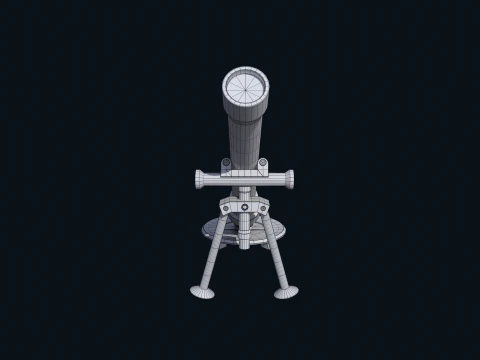 Asset - Army - M252 81mm mortar Low-poly 3D Model