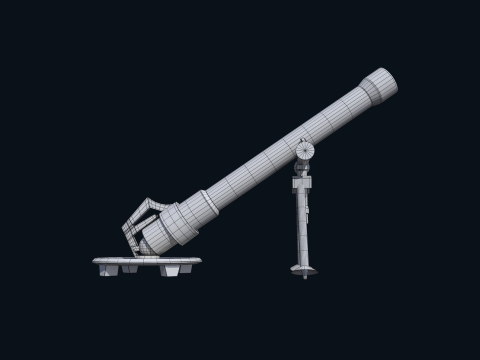 Asset - Army - M252 81mm mortar Low-poly 3D 模型