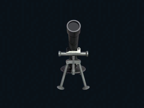 Asset - Army - M252 81mm mortar Low-poly 3D Model