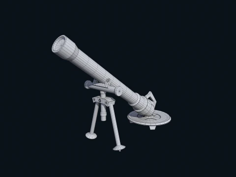 Asset - Army - M252 81mm mortar Low-poly 3D Model