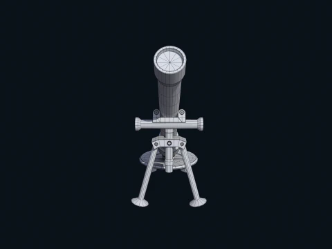 Asset - Army - M252 81mm mortar Low-poly 3D Model