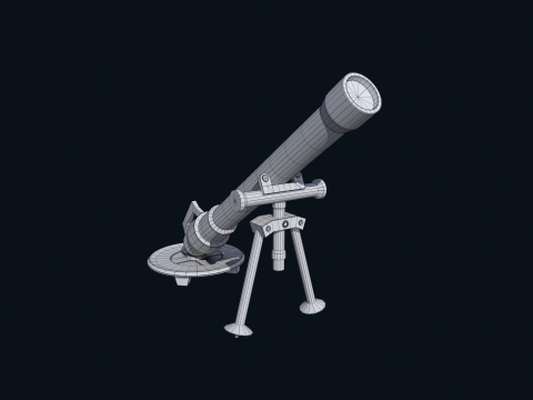 Asset - Army - M252 81mm mortar Low-poly 3D 模型