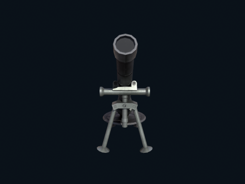 Asset - Army - M252 81mm mortar Low-poly 3D 模型