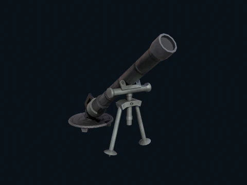 Asset - Army - M252 81mm mortar Low-poly 3D Model