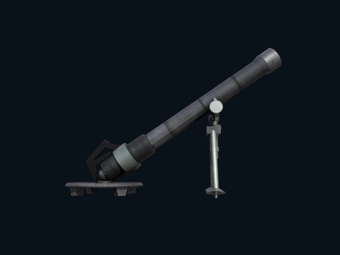 Asset - Army - M252 81mm mortar Low-poly 3D 模型