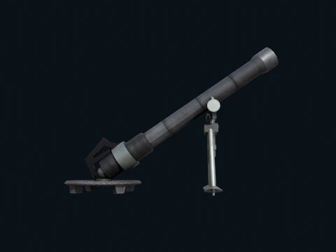 Asset - Army - M252 81mm mortar Low-poly 3D Model
