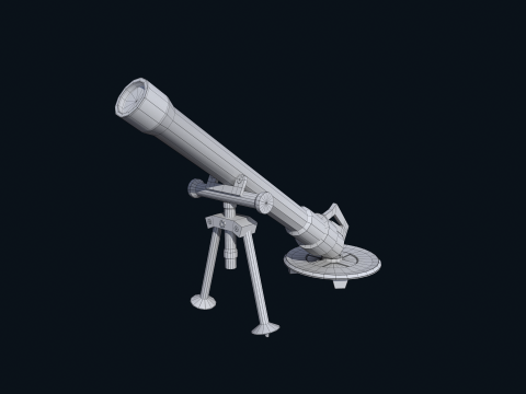 Asset - Army - M252 81mm mortar Low-poly 3D 模型