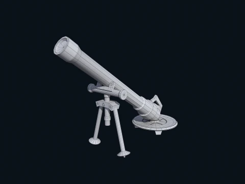 Asset - Army - M252 81mm mortar Low-poly 3D Model