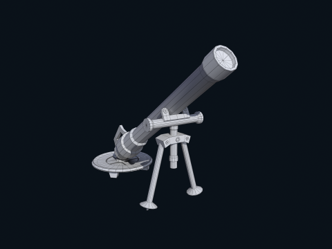 Asset - Army - M252 81mm mortar Low-poly 3D 模型