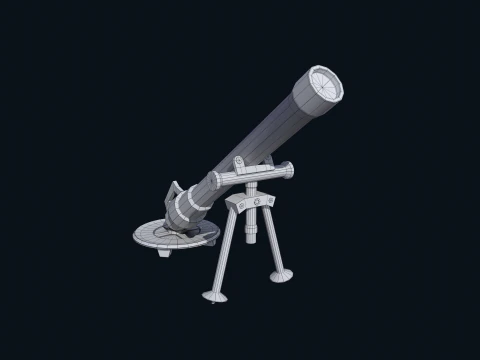 Asset - Army - M252 81mm mortar Low-poly 3D Model