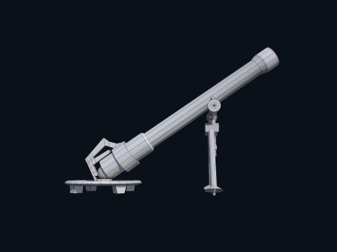 Asset - Army - M252 81mm mortar Low-poly 3D 模型