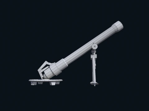 Asset - Army - M252 81mm mortar Low-poly 3D Model