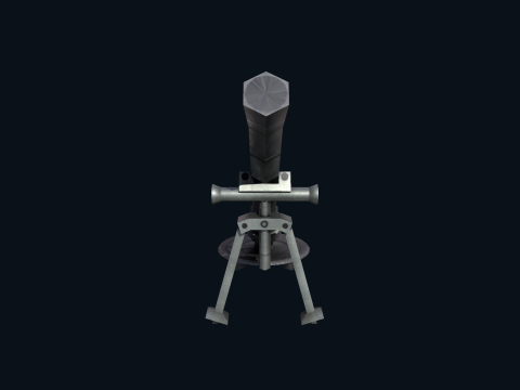 Asset - Army - M252 81mm mortar Low-poly 3D 模型