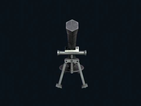 Asset - Army - M252 81mm mortar Low-poly 3D Model
