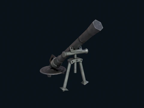 Asset - Army - M252 81mm mortar Low-poly 3D Model