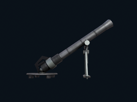 Asset - Army - M252 81mm mortar Low-poly 3D 模型