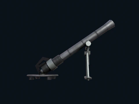 Asset - Army - M252 81mm mortar Low-poly 3D Model