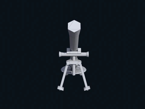 Asset - Army - M252 81mm mortar Low-poly 3D Model