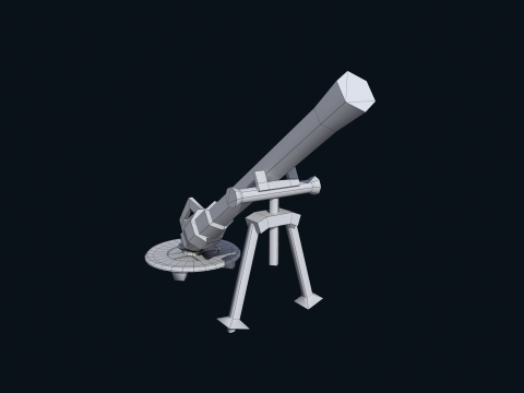 Asset - Army - M252 81mm mortar Low-poly 3D 模型