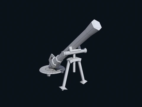 Asset - Army - M252 81mm mortar Low-poly 3D Model