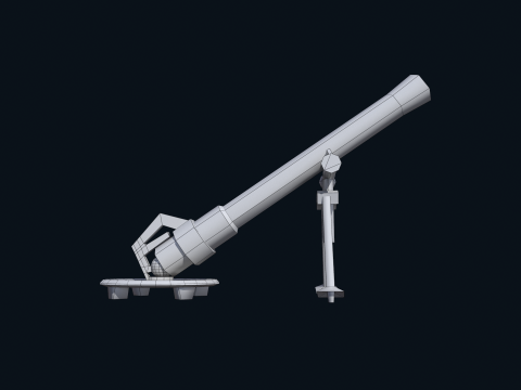 Asset - Army - M252 81mm mortar Low-poly 3D 模型