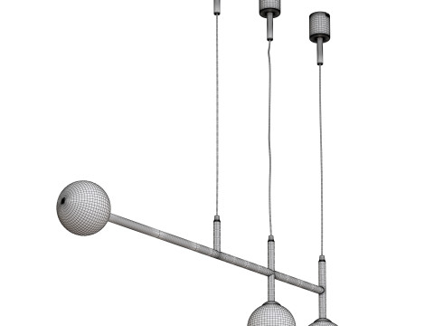 Ashley 3 Light G9 Pendant Lamp 3D Model