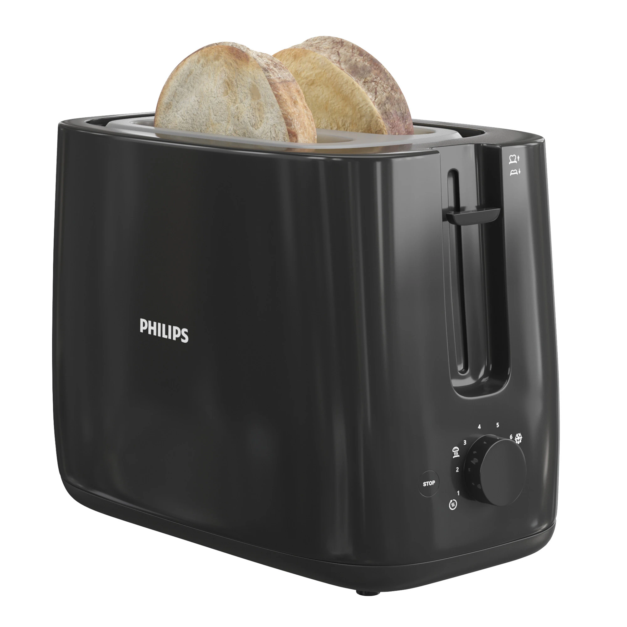 Philips toaster HD2581 3D Model .c4d .max .obj .3ds .fbx .stl .blend