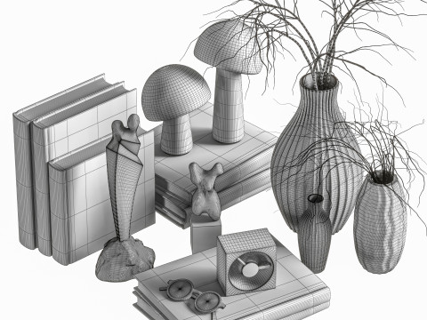 Decorative set 01 3D Model