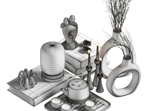 Decorative set 02 Modèle 3D