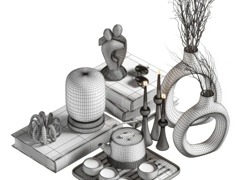 Decorative set 02 3D Model
