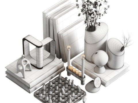 Decorative set 04 3D Model