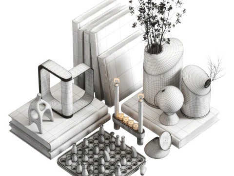 Set decorativo 04 Modello 3D