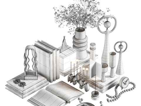 सजावटी सेट 05 3D मॉडल