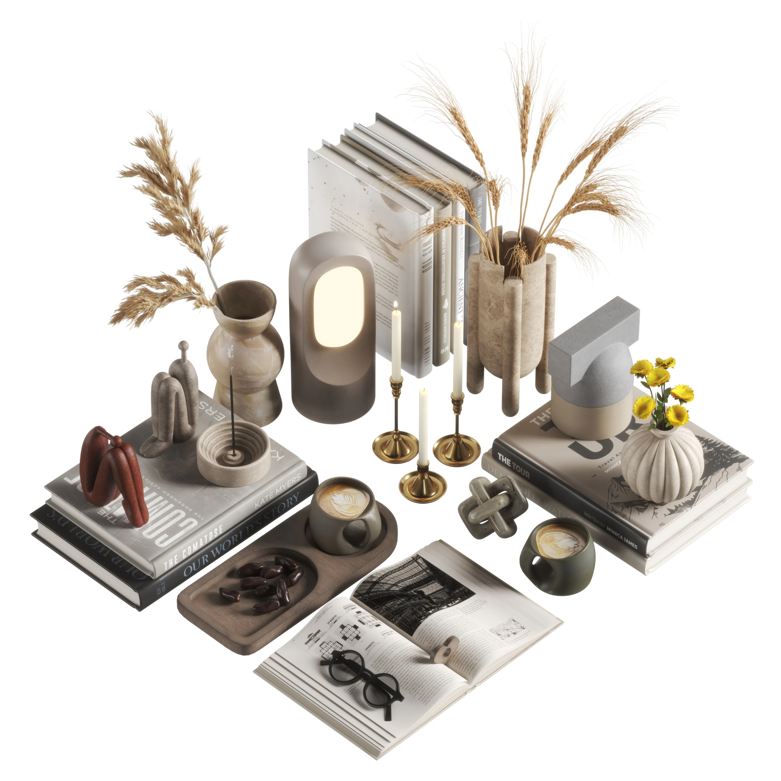 Deko-Set 06 3D Modell .c4d .max .obj .3ds .fbx .stl .blend 