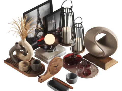 装饰套装08 3D 模型