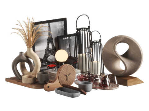 Decorative set 08 Model 3D