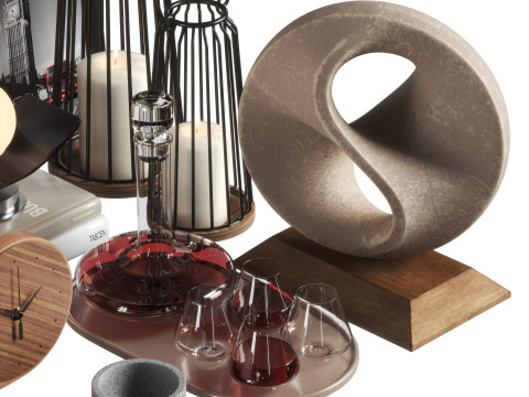 Decorative set 08 Model 3D
