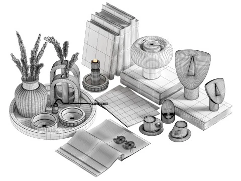 Decorative set 09 3D Model