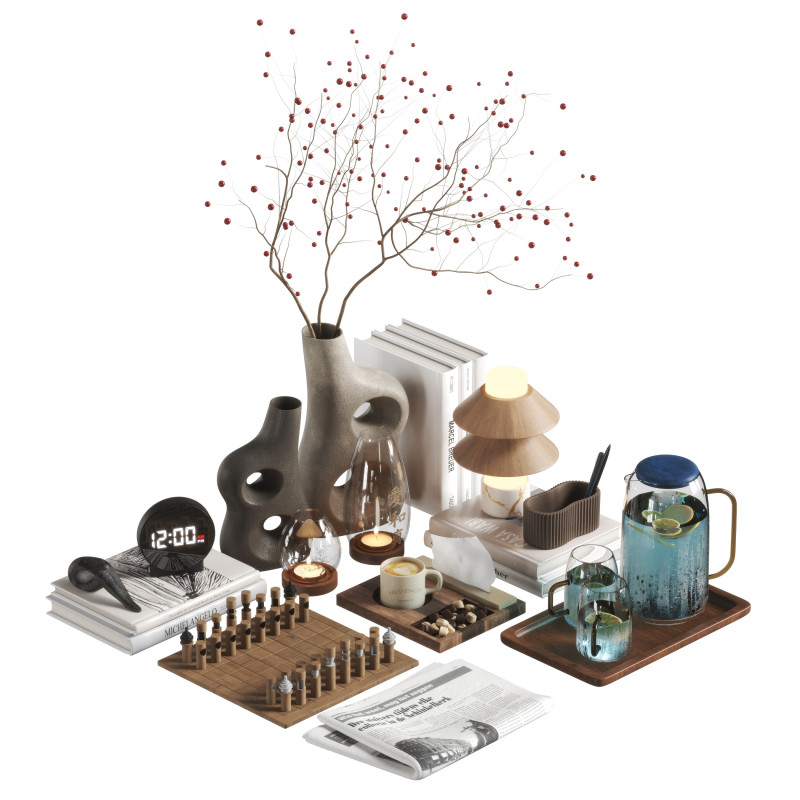 Decorative set 10 3D मॉडल .c4d .max .obj .3ds .fbx .stl .blend