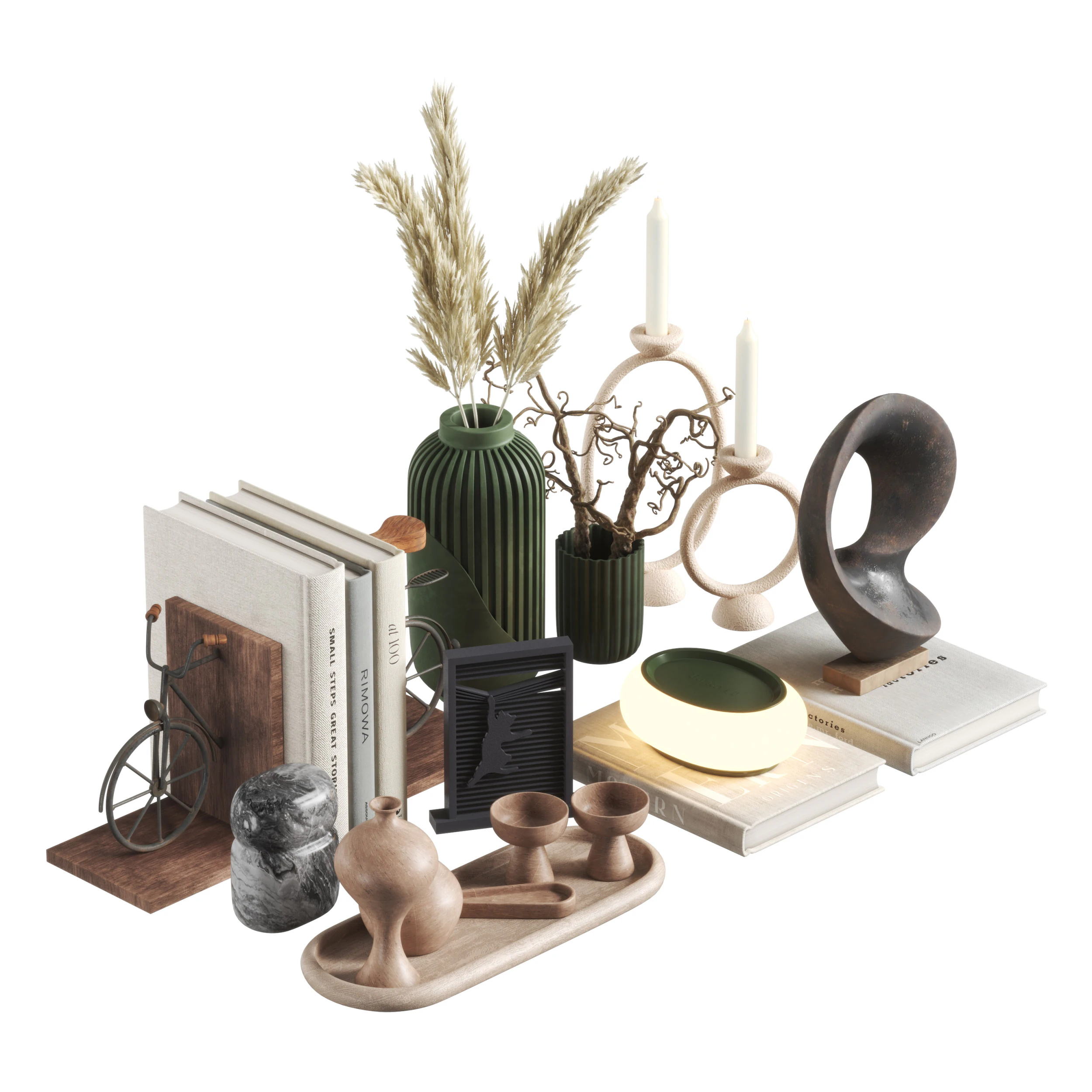 Decorative Set 13 3D Model .c4d .max .obj .3ds .fbx .stl .blend 