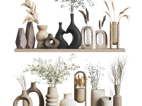 Decorative set 16-Vase collection01 3Dモデル